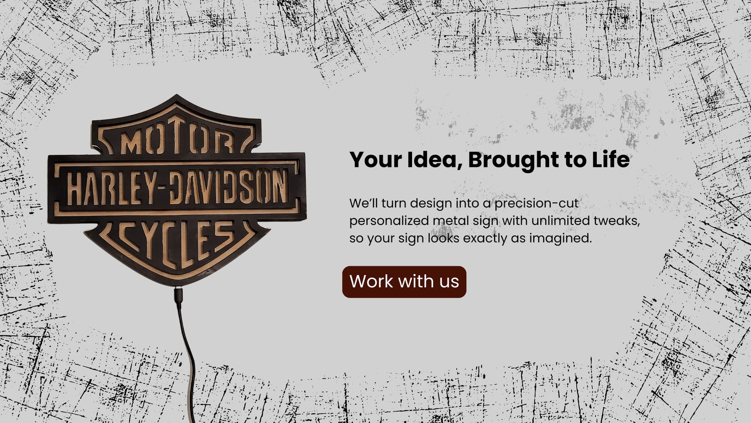 Outdoor metal sign with customized design – personalized metal sign for business storefront