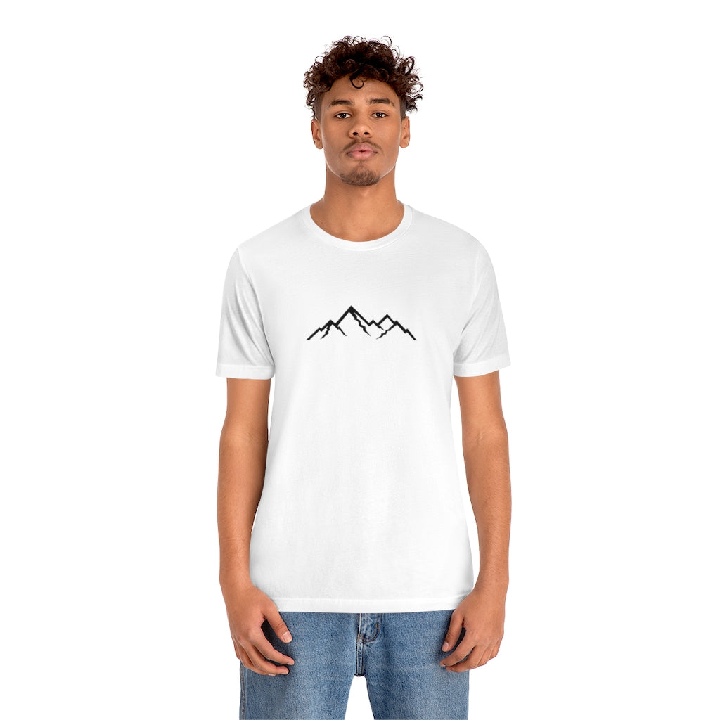 Mountain T Shirt Men - Geometric Mountain Range - Screen Print TShirt Gifts  for Men - Mountain Tee - Geometric T Shirt
