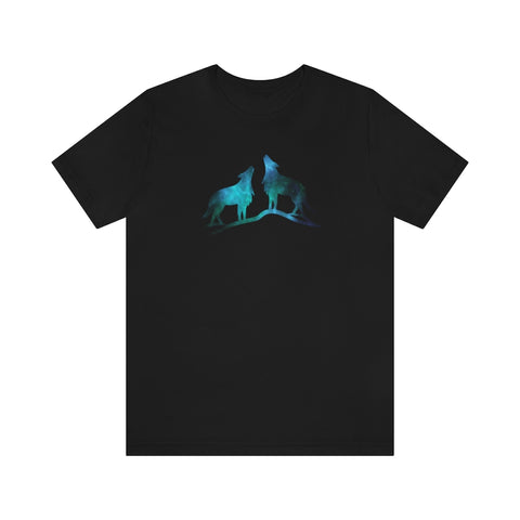 Galaxy Wolf tshirt, Interstellar animal shirt, Galactic tee, nature shirt, Adventure apparel, gift, intergalactic silhouette, spirit