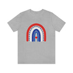 patriotic rainbow, Red White and Blue shirt, 4th of July, USA, American Shirt, Merica, Stars and stripes, Fun America shirt, fun shirt