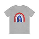 patriotic rainbow, Red White and Blue shirt, 4th of July, USA, American Shirt, Merica, Stars and stripes, Fun America shirt, fun shirt