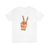 Patriotic Peace sign, Red White and Blue shirt, 4th of July, USA, American Shirt, Merica, Stars and stripes, USA peace sign, hand peace sign