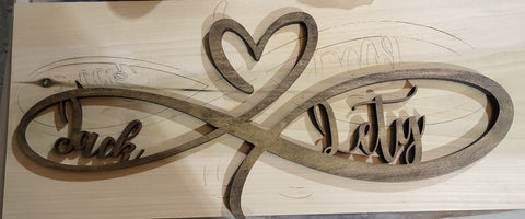 Custom Infinite Love wall sign