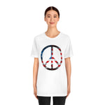 Patriotic peace sign, Red White and Blue shirt, 4th of July, USA, American Shirt, Stars and stripes, love America tshirt, peace sign