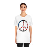 Patriotic peace sign, Red White and Blue shirt, 4th of July, USA, American Shirt, Stars and stripes, love America tshirt, peace sign