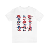 Patriotic gnome, Red White and Blue shirt, 4th of July, USA, American Shirt, Merica, Stars and stripes, gnome shirt