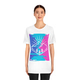 Mountain shirt, Abstract Mountain tshirt, colorful shirt, boyfriend shirt, girlfriend shirt, geometric mountain, nature shirt, hiking shirt