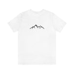 minimalist mountain tshirt, nature shirt, simple tee, mountain range, adventure clothing, clean design, gift for him, gift for her