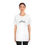 minimalist mountain tshirt, nature shirt, simple tee, mountain range, adventure clothing, clean design, gift for him, gift for her