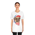 Patriotic Pug, Red White and Blue shirt, 4th of July, USA, American Shirt, Merica, Stars and stripes, Fun America shirt, Dog shirt