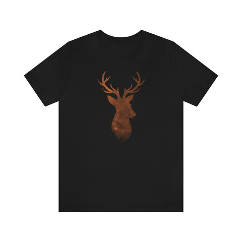 Galaxy Deer tshirt, Interstellar animal shirt, Galactic tee, nature shirt, Adventure apparel, gift, intergalactic silhouette, space t-shirt