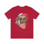 Patriotic Pug, Red White and Blue shirt, 4th of July, USA, American Shirt, Merica, Stars and stripes, Fun America shirt, Dog shirt