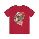 Patriotic Pug, Red White and Blue shirt, 4th of July, USA, American Shirt, Merica, Stars and stripes, Fun America shirt, Dog shirt