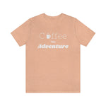 Coffee adventure shirt, coffee first, hiking shirt, camping clothing, funny morning shirt, outdoor tshirt, gift for adventurer