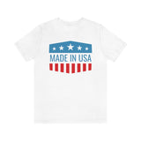 Made in the USA, Red White and Blue shirt, 4th of July, USA, Flag sunflower, American Shirt, Merica, Stars and stripes, proud American