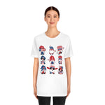 Patriotic gnome, Red White and Blue shirt, 4th of July, USA, American Shirt, Merica, Stars and stripes, gnome shirt