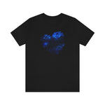 Galaxy Heart tshirt, Interstellar Love shirt, Galactic tee, nature shirt, Adventure apparel, gift, intergalactic silhouette, space