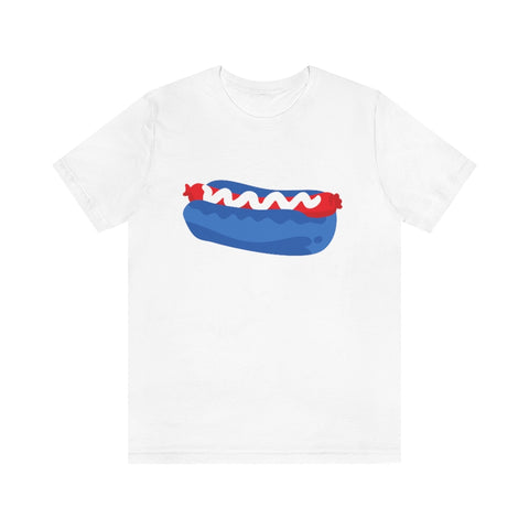 Patriotic Hotdog, Red White and Blue shirt, 4th of July, USA, American Shirt, Merica, Stars and stripes, Nathan's Hotdog contest