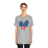 patriotic heart, Red White and Blue shirt, 4th of July, USA, American Shirt, Stars and stripes, love America tshirt, America the Beautiful