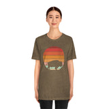 Sunset Buffalo, Buffalo silhouette, Animal tshirt, nature shirt, adventure tee, abstract outdoor t-shirt, distressed look, simple design