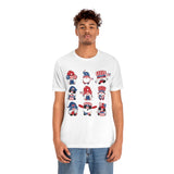 Patriotic gnome, Red White and Blue shirt, 4th of July, USA, American Shirt, Merica, Stars and stripes, gnome shirt