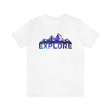 Galaxy Mountain tshirt, Interstellar Explore shirt, Galactic tee, nature shirt, Adventure apparel, gift, intergalactic silhouette, space