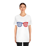 Patriotic sunglasses, Red White and Blue shirt, 4th of July, USA, American Shirt, Merica, Stars and stripes, Fun America shirt,