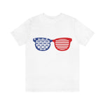 Patriotic sunglasses, Red White and Blue shirt, 4th of July, USA, American Shirt, Merica, Stars and stripes, Fun America shirt,