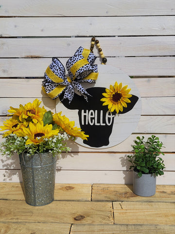 Cute Hello Cow Door Sign