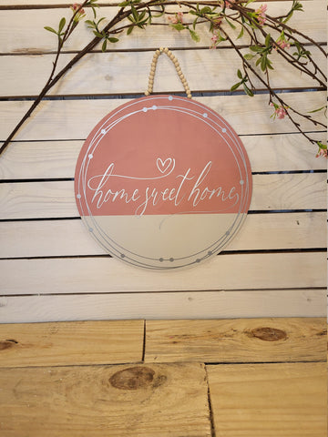 Elegant Home Sweet home door Sign